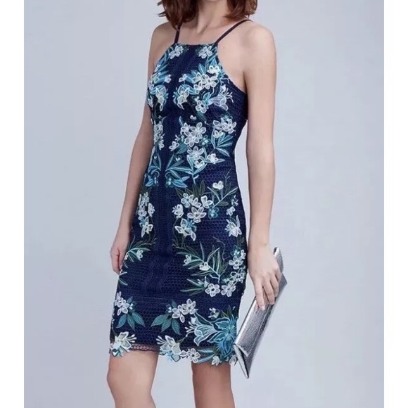 Etcetera Dresses & Skirts - Etcetera Floral embroidered dress in navy, 00